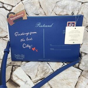 Kate Spade Bon Voyage Off The Grid Postcard Letter Crossbody Bag Novelty Purse